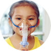 MBL girl with asthma mask
