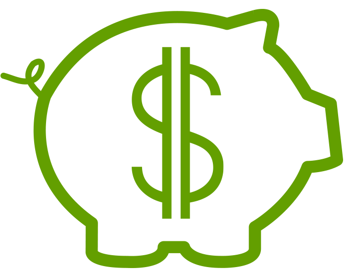 Icon of a piggybank indicating that there are several financial assistance programs that can help you manage your limited resources