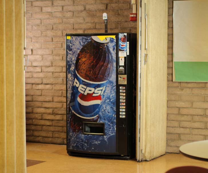 Image of a vending machine with an occupancy sensor