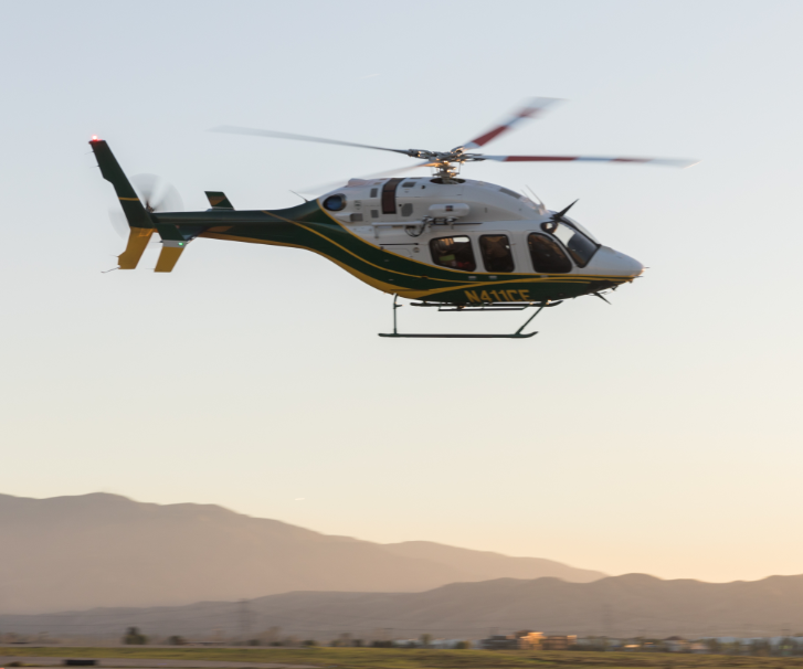 Inspeções de alto risco de incêndio por helicóptero
