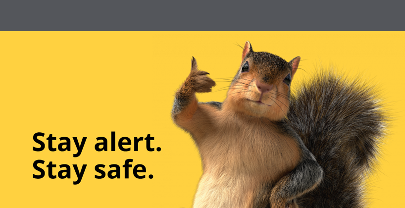 Stay alert. Stay safe.