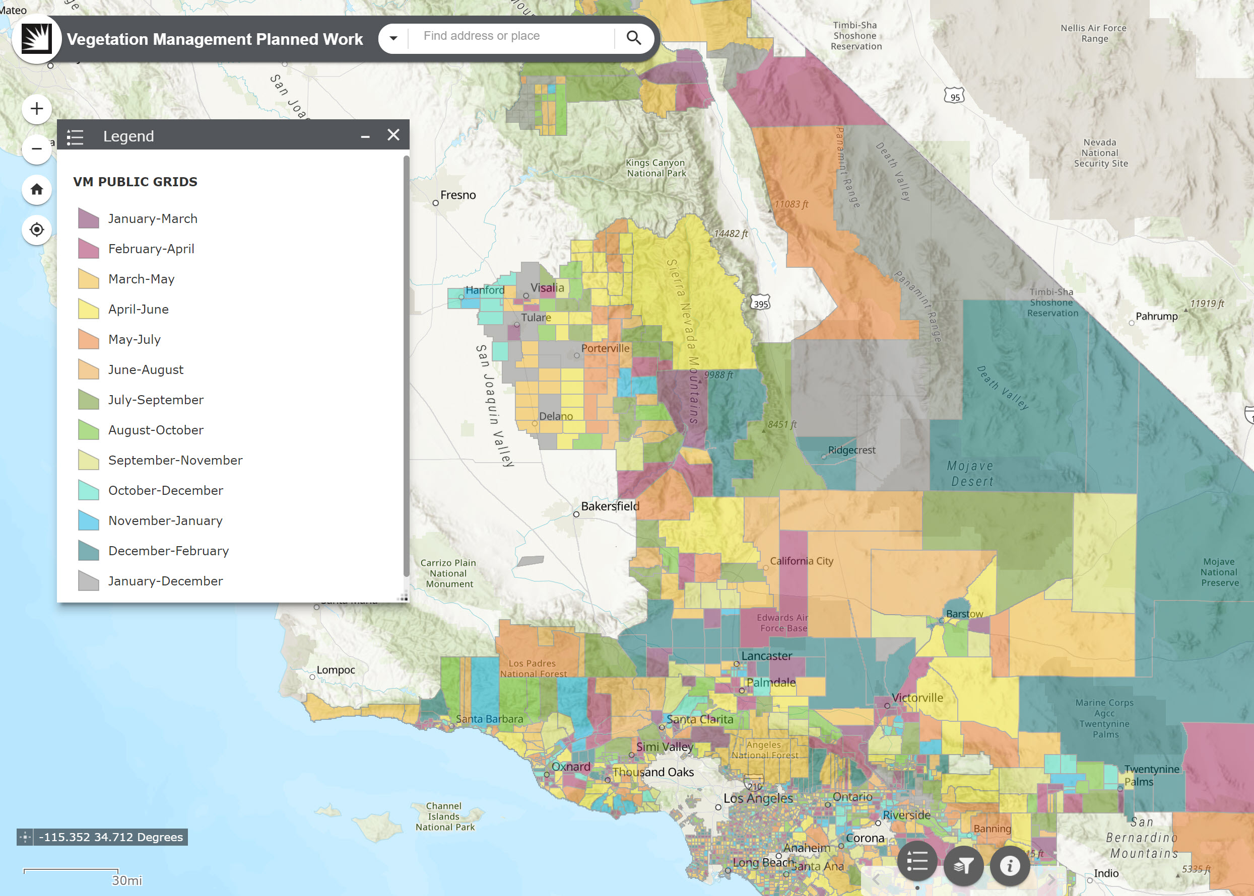 Vegetation Management Map