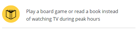 피크 시간대에 TV를 시청하는 대신 보드게임을 하거나 책을 읽으세요.