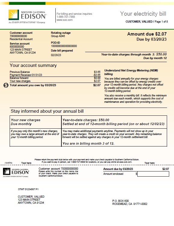 Understanding Your Bill Net Energy Metering Generating Your Own