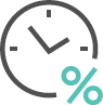 time percentage icon