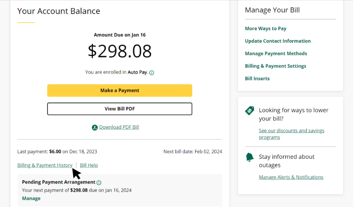 Help Center How can I view my payment history?