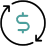 rotating money icon