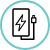 プラグ付き受電装置 プラグアイコン付きの通電デバイス