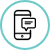 Symbol für die SMS-Benachrichtigung des Mobiltelefons